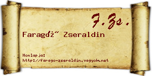 Faragó Zseraldin névjegykártya